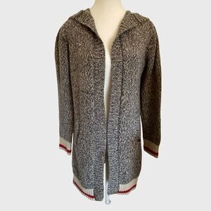 Roots Girls Cabin Outdoor Cotton Blend Knit  Hooded Cardigan - Sz- 13/14